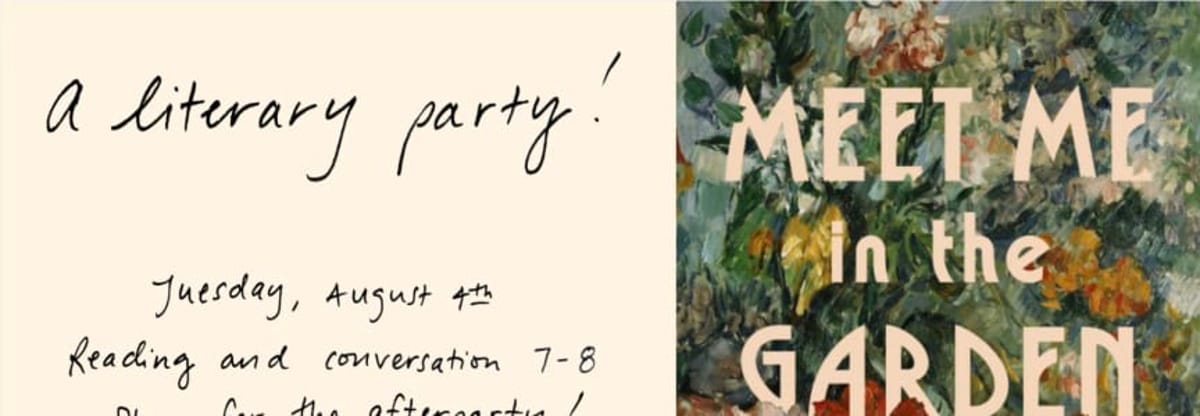 Book Launch: Meet Me in the Garden