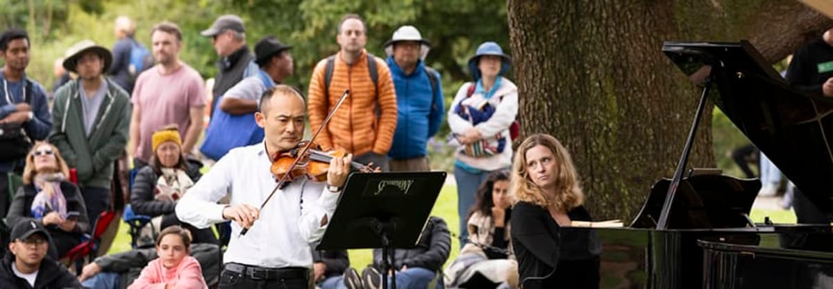 Flower Piano at Gardens of Golden Gate Park w/ Musicians of the SF Symphony