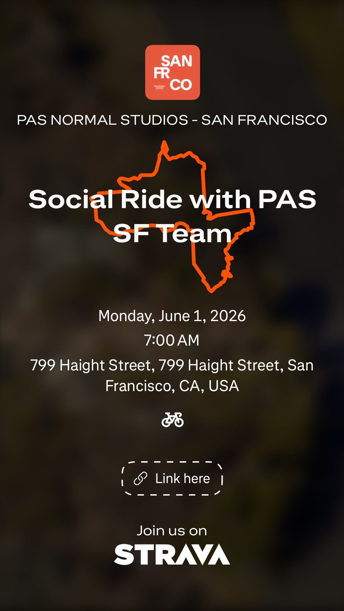 Social Ride with PAS SF Team